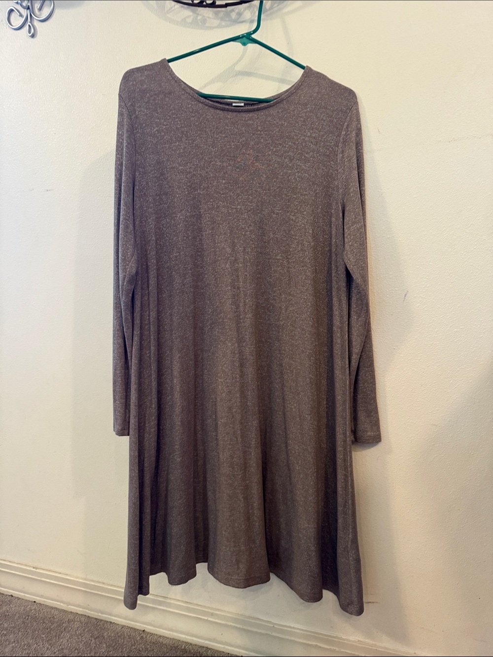 Old Navy Brown Long Sleeve Swing Dress